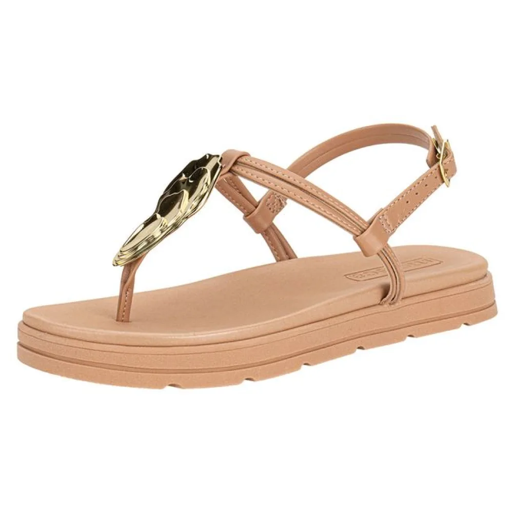 Sandália Feminina Flat Moleca 5490122 SALMÃO 34