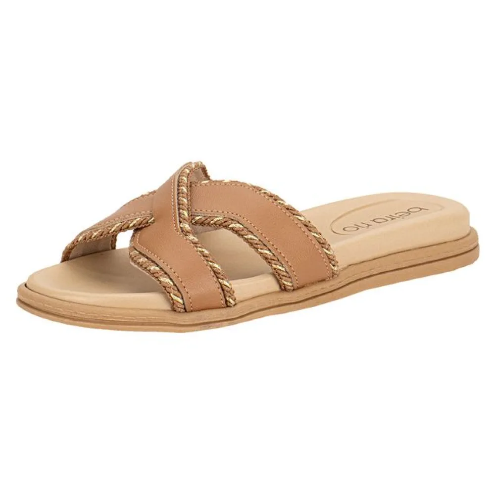 Tamanco Feminino Flat Beira Rio 8488127 CARAMELO 37