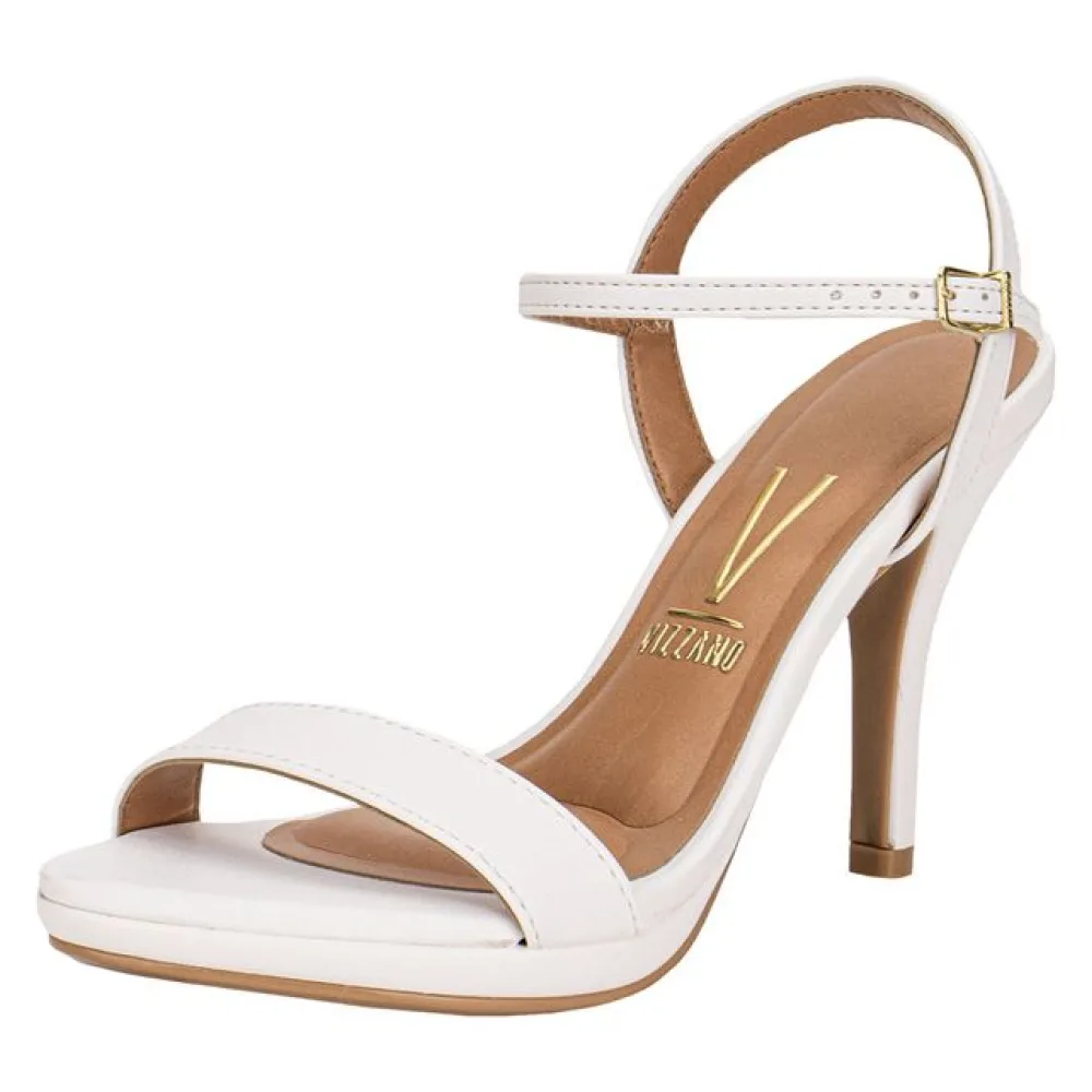 Sandália Feminina Salto Fino Vizzano 62101019 BRANCO 35