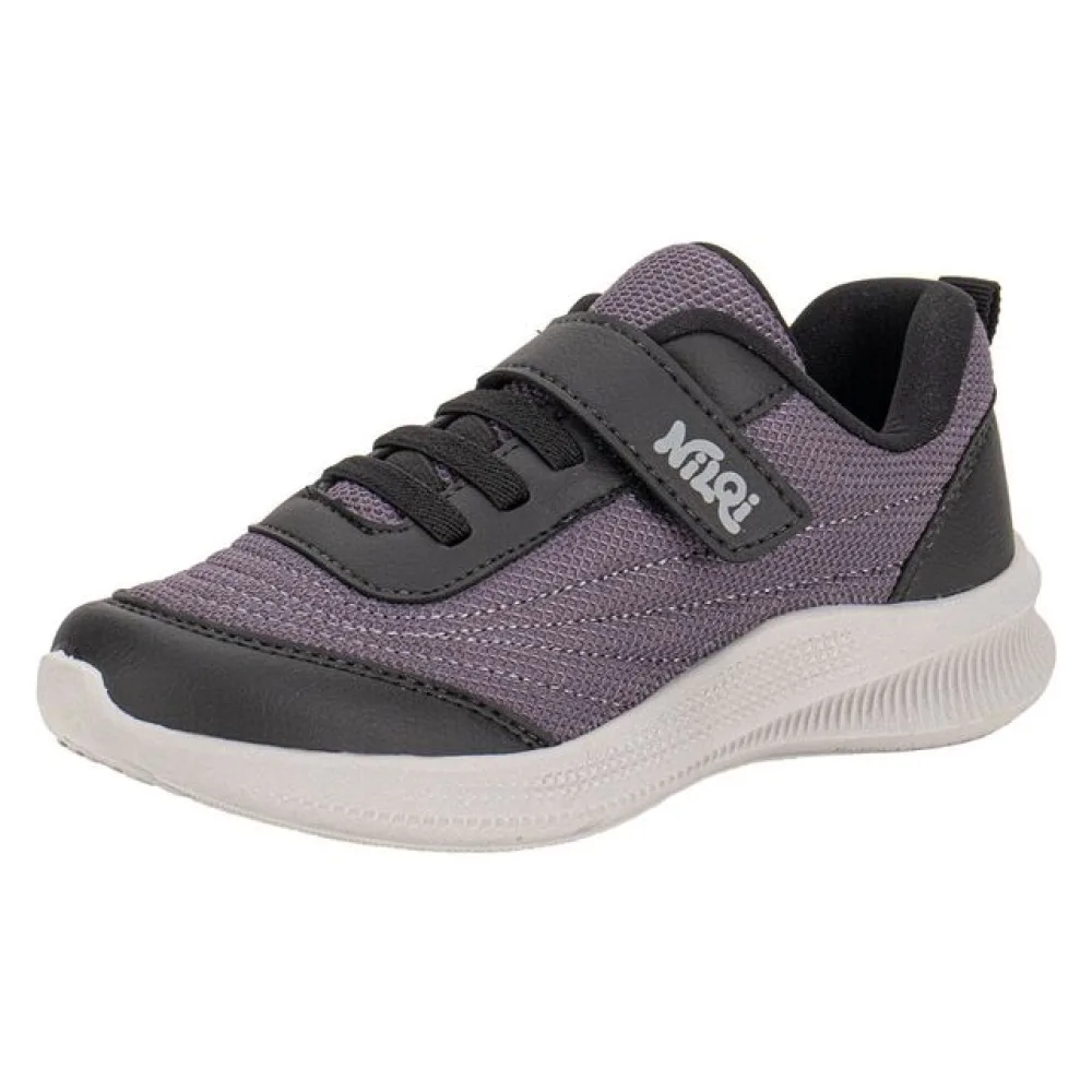 Tênis Infantil Masculino NilQi 23401 PRETO/CINZA 29