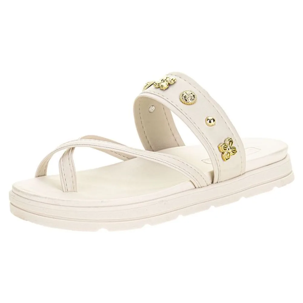 Tamanco Feminino Flat Moleca 5490125 BRANCO/OFF 34