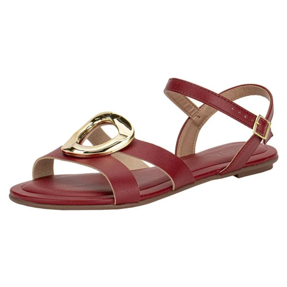 Sandália Feminina Flat Beira Rio 8367872 VINHO 34