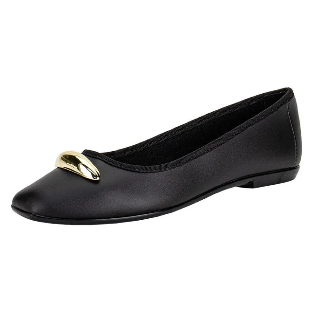 Sapatilha Feminina Flat Moleca 5729131 PRETO 34