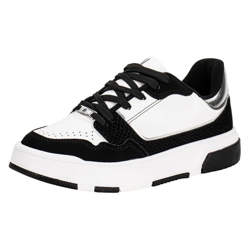 Tênis Feminino Casual Vizzano 1455102 PRETO/BRANCO 34