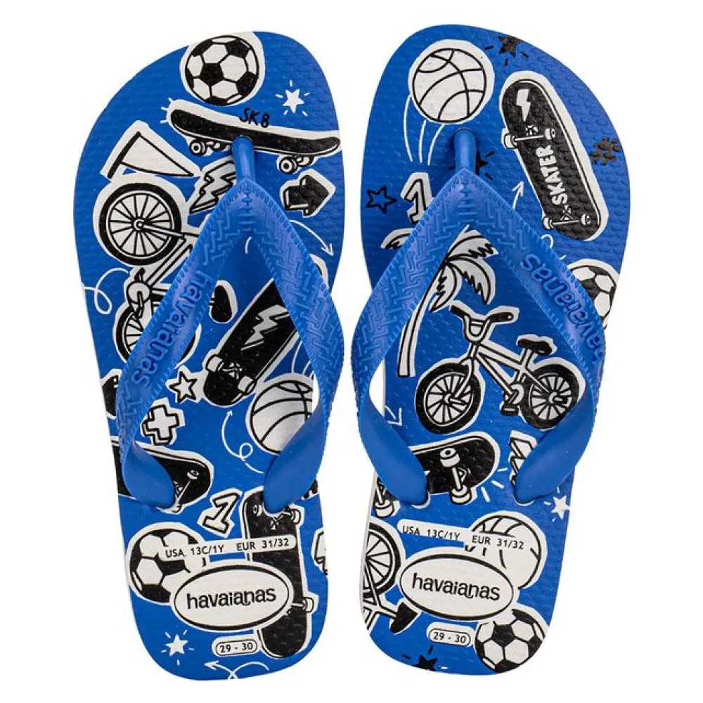 Chinelo Infantil Masculino Athletic Havaianas 4127273 AZUL/BRANCO 25/26