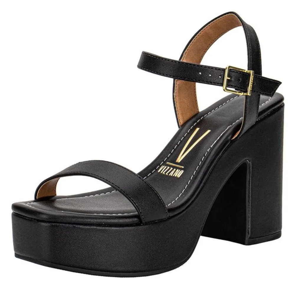 Sandália Feminina Meia Pata Vizzano 6541100 PRETO 34