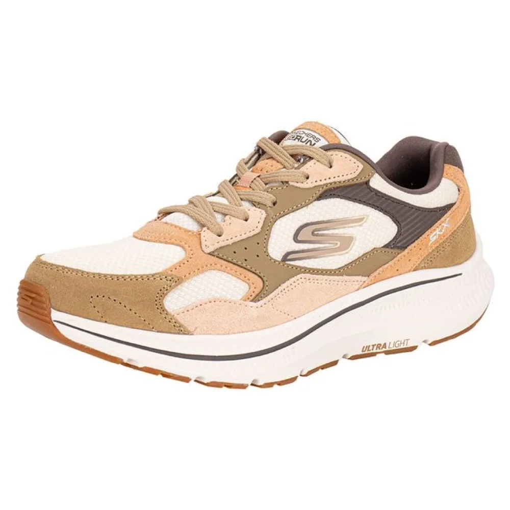 Tênis Feminino Go Run Consistent 2.0 Retro Stride Skechers 128622 BEGE/ROSA 34