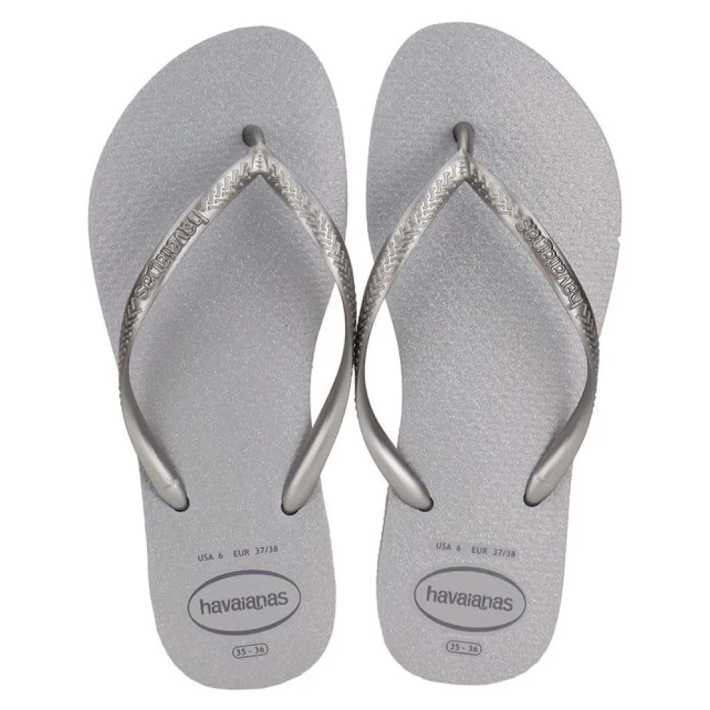 Chinelo Feminino Slim Gloss Havaianas 4145617 PRATA 33/34