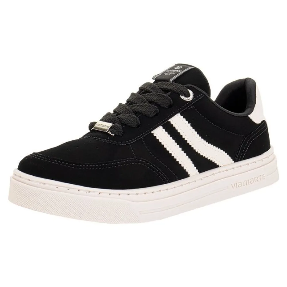 Tênis Feminino Casual Via Marte 281001 PRETO/BEGE 34
