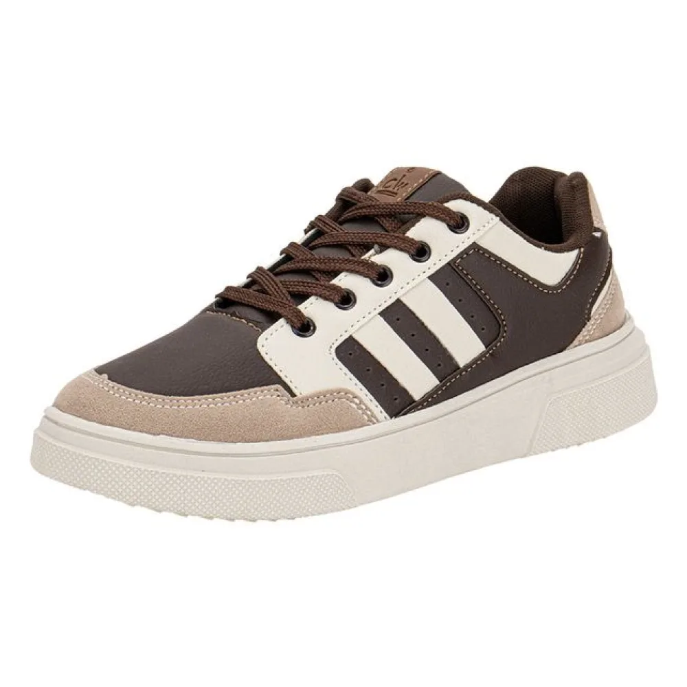 Tênis Masculino Casual Confort Way 502404 CAFÉ/BEGE 37