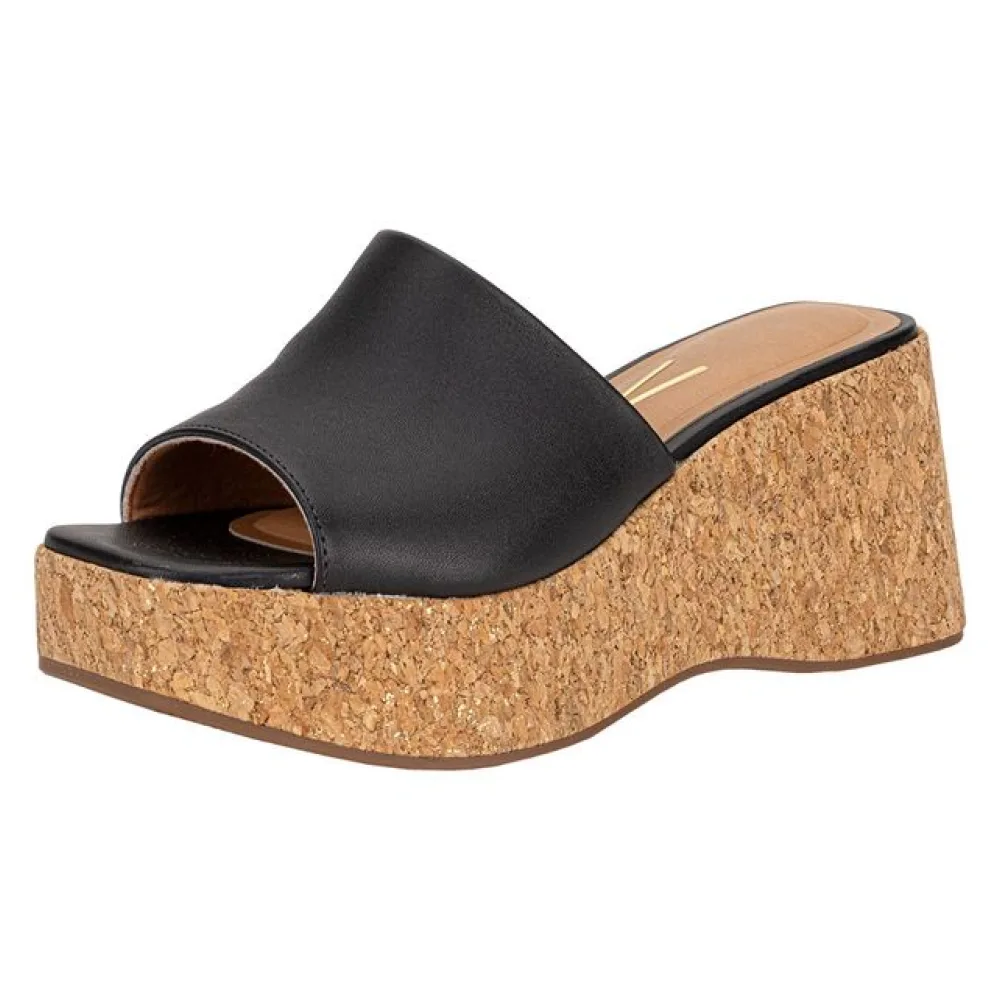 Tamanco Feminino Anabela Vizzano 6559100 PRETO 35