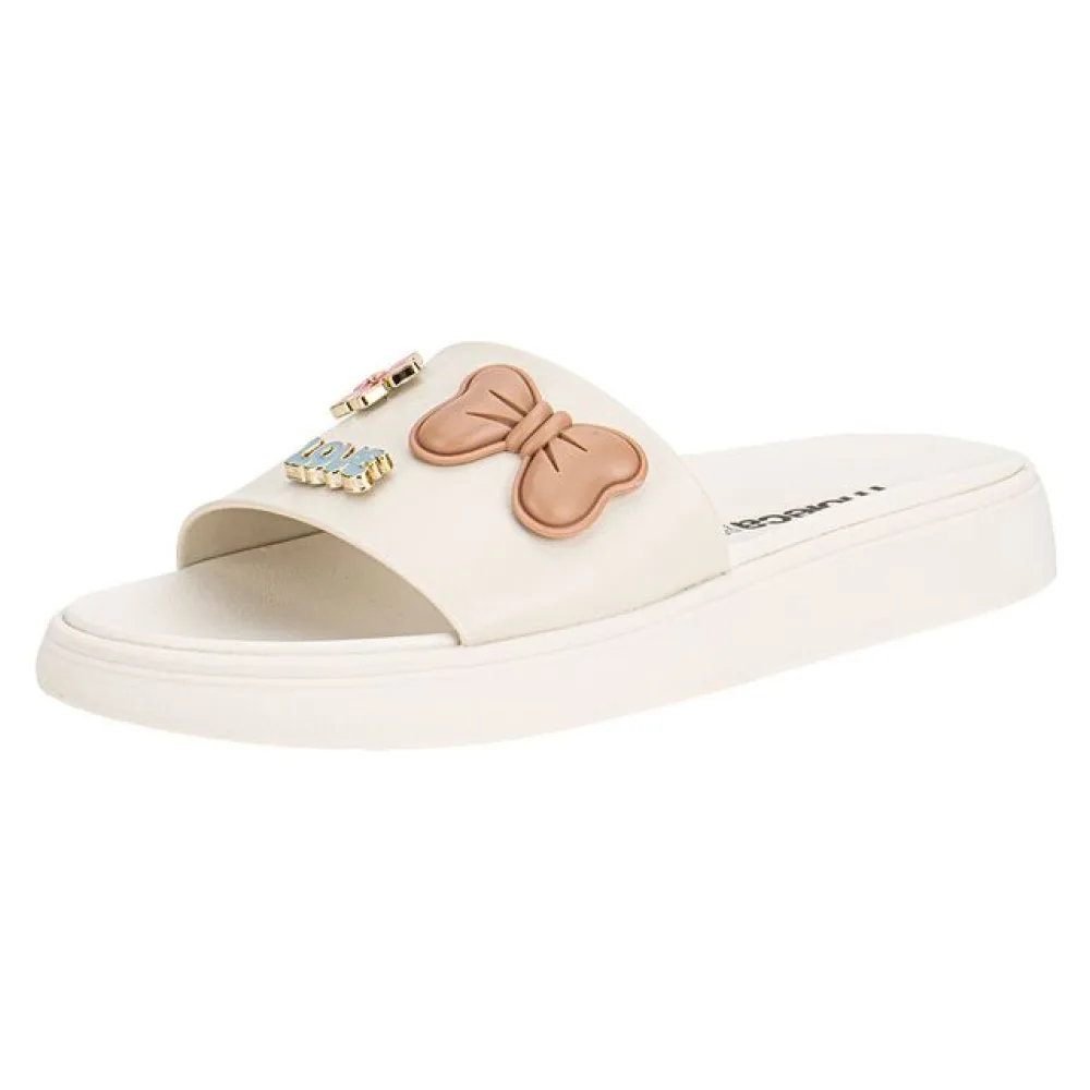 Tamanco Feminino Flat Moleca 5469151 BRANCO/OFF 34