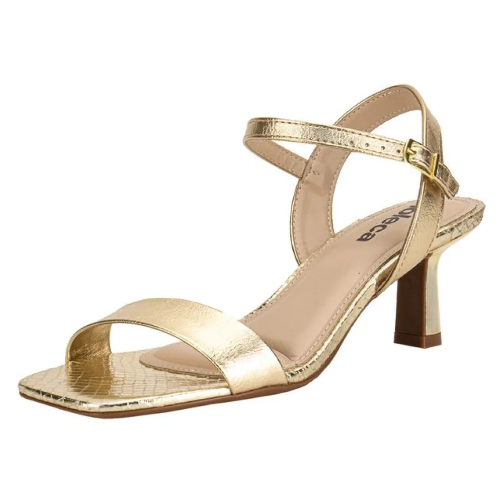 Sandália Feminina Salto Taça Moleca 5523301 OURO 34