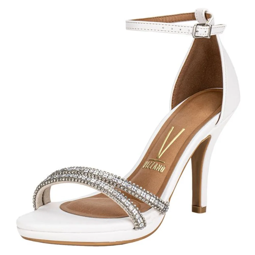 Sandália Feminina Salto Fino Vizzano 62101044 BRANCO 34