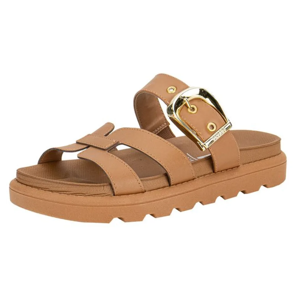 Tamanco Feminino Flat Vizzano 6510110 CAMEL 34