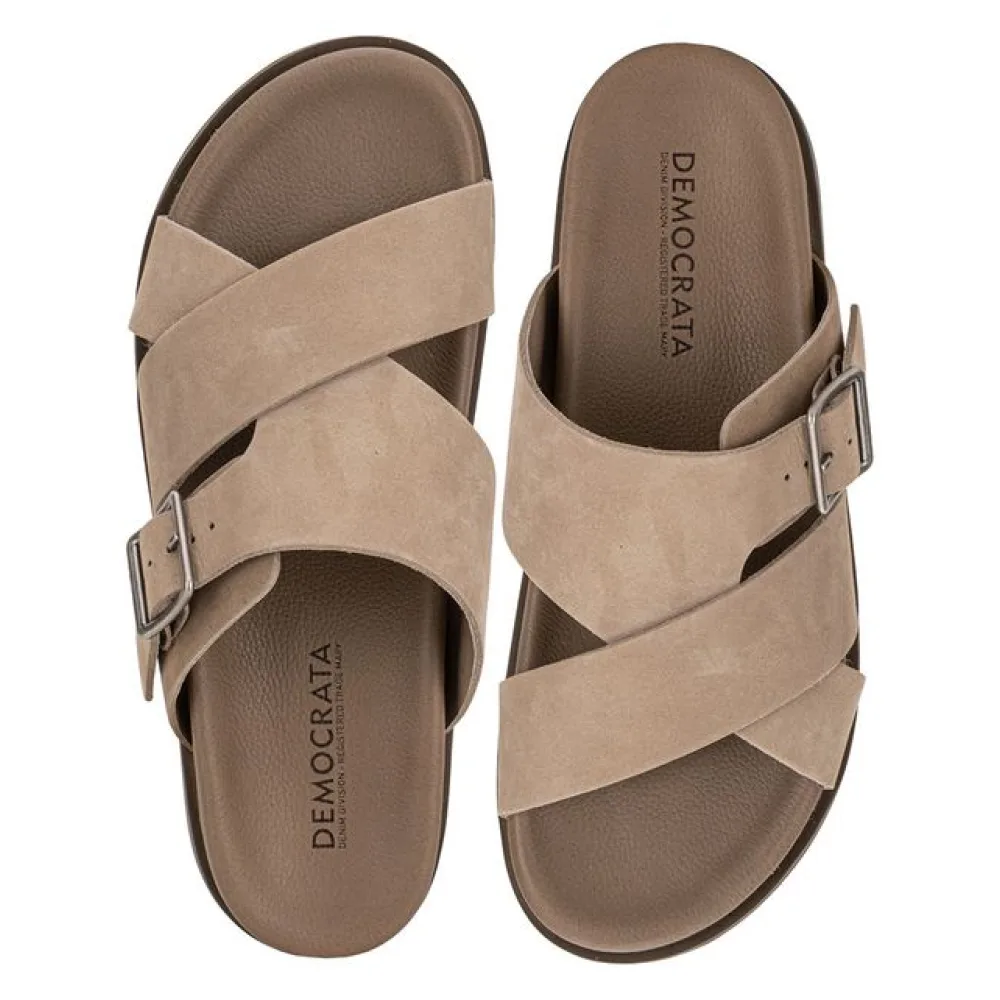 Chinelo Masculino Slide Dock Democrata 554101 TAUPE 39