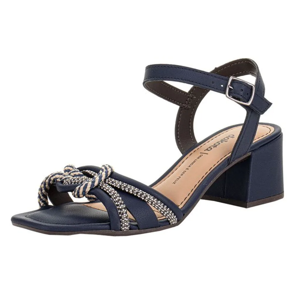 Sandália Feminina Salto Grosso Dakota Y9583 MARINHO 34