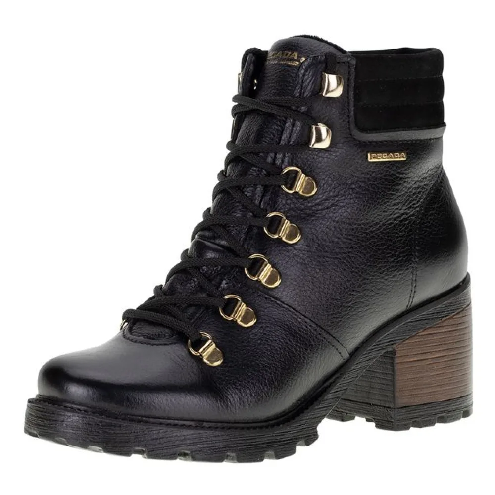 Bota Feminina Coturno Pegada 281321 PRETO 34
