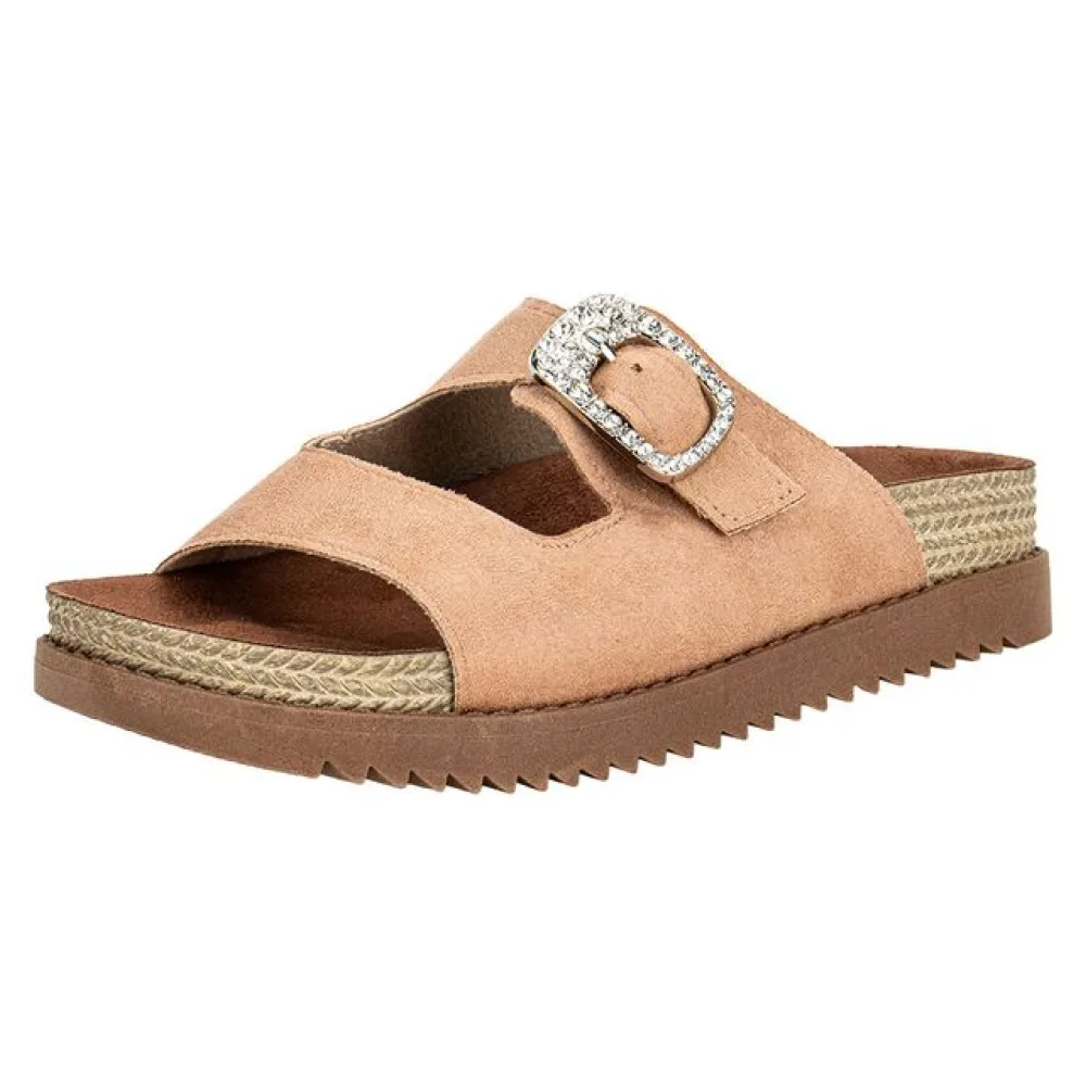 Sandália Feminina Conforto Moleca 5500217 SALMÃO 34