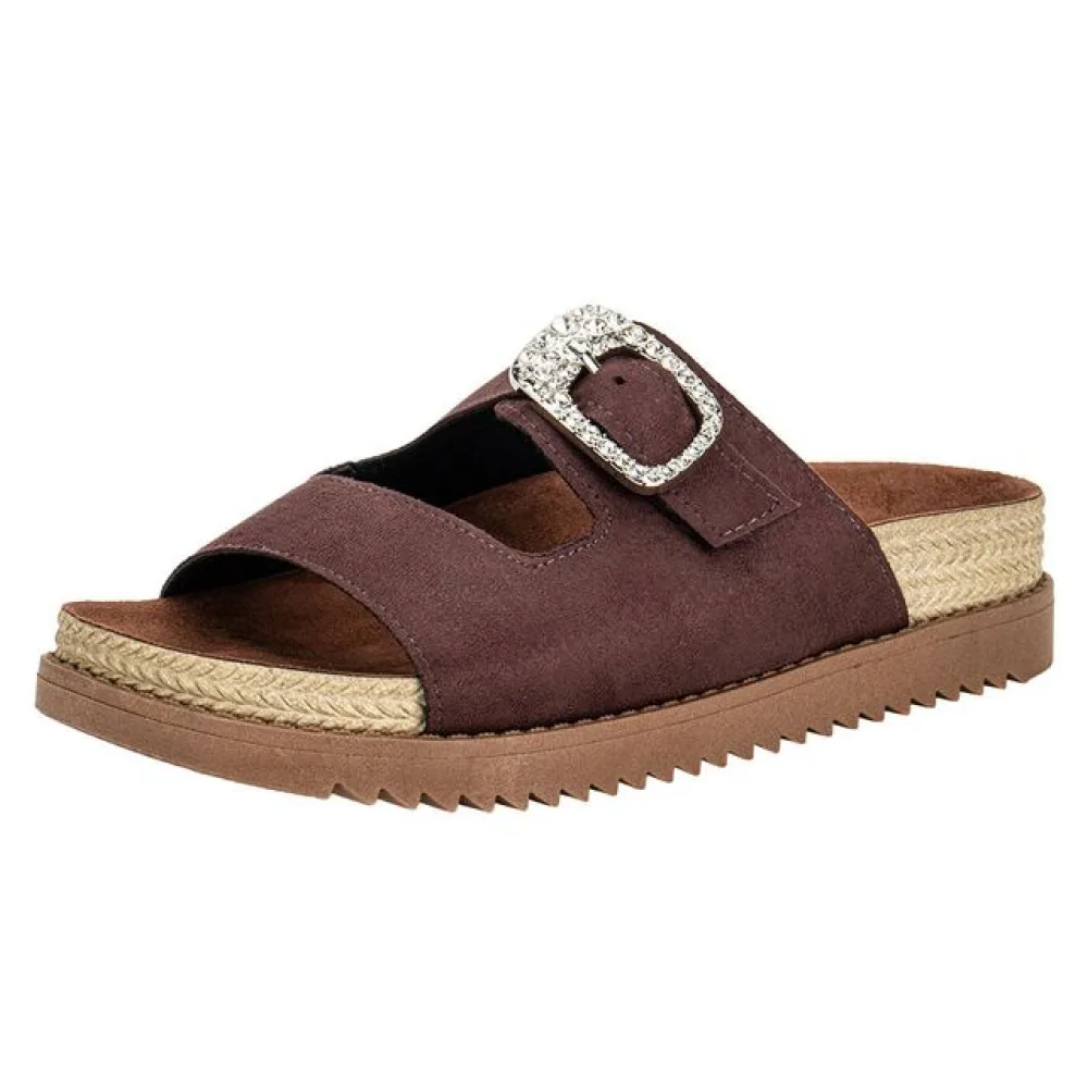 Sandália Feminina Conforto Moleca 5500217 CHOCOLATE 34