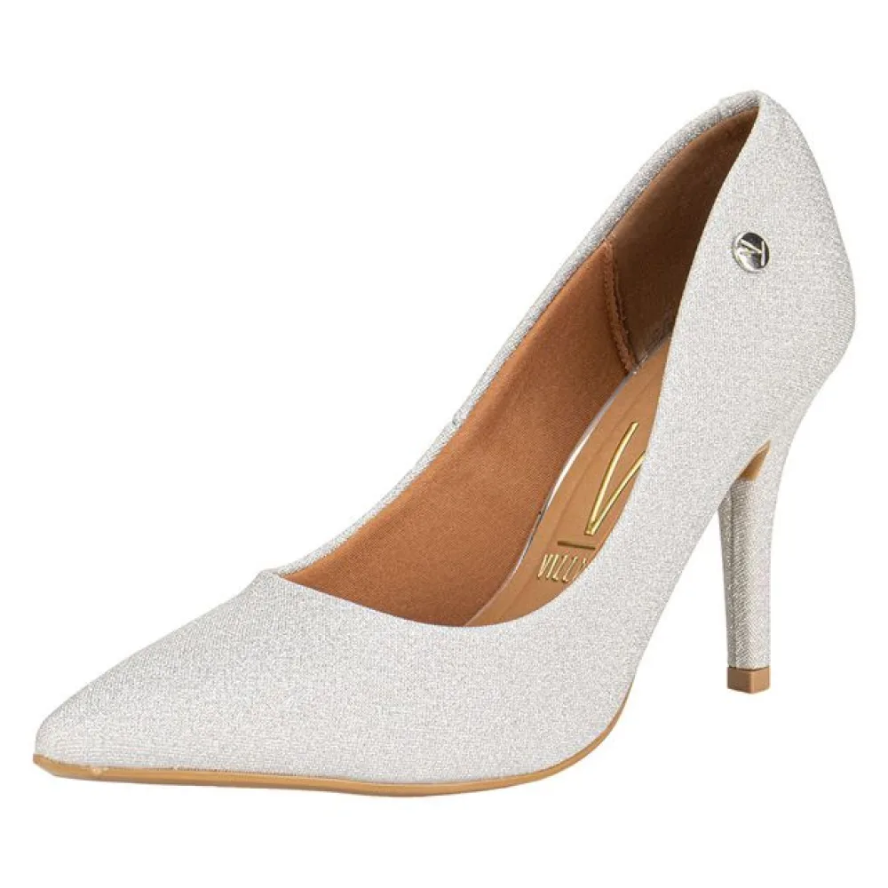 Scarpin Feminino Salto Alto Vizzano - 11841101 PRATA 02 34