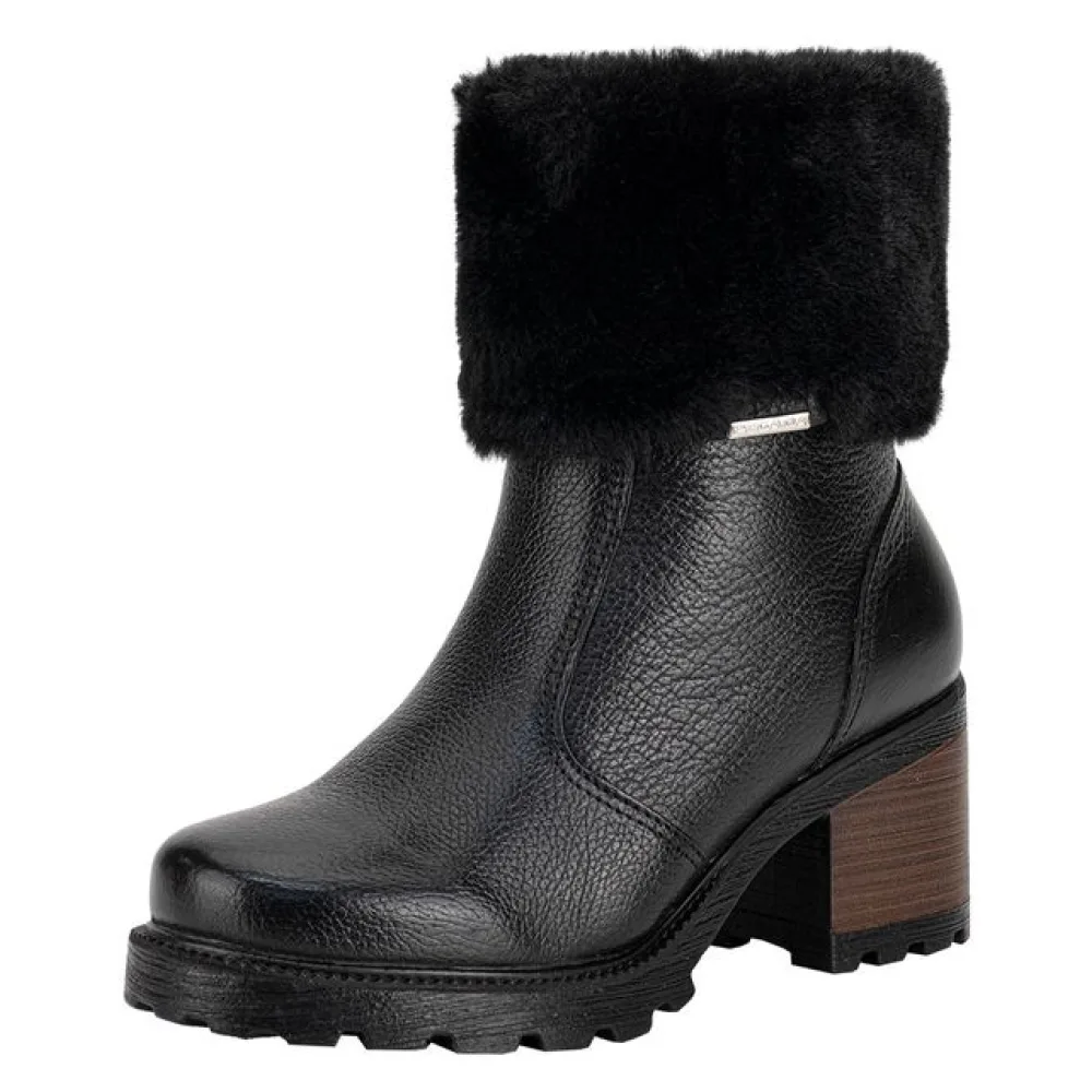 Bota Feminina Cano Baixo Pegada 281328 PRETO 34