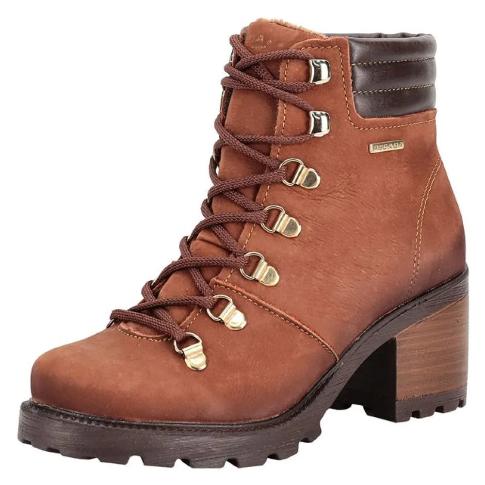 Bota Feminina Coturno Pegada 281321 CHOCOLATE 35