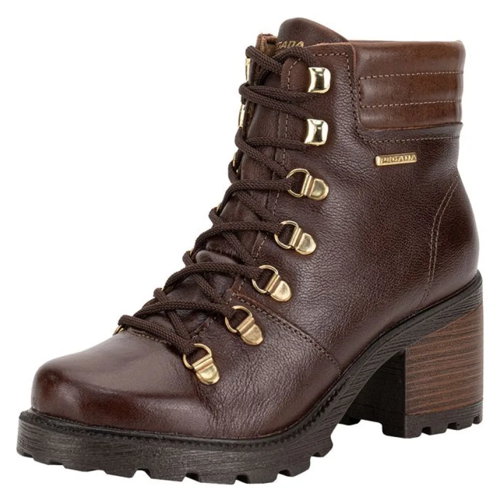 Bota Feminina Coturno Pegada 281321 CAFÉ 34