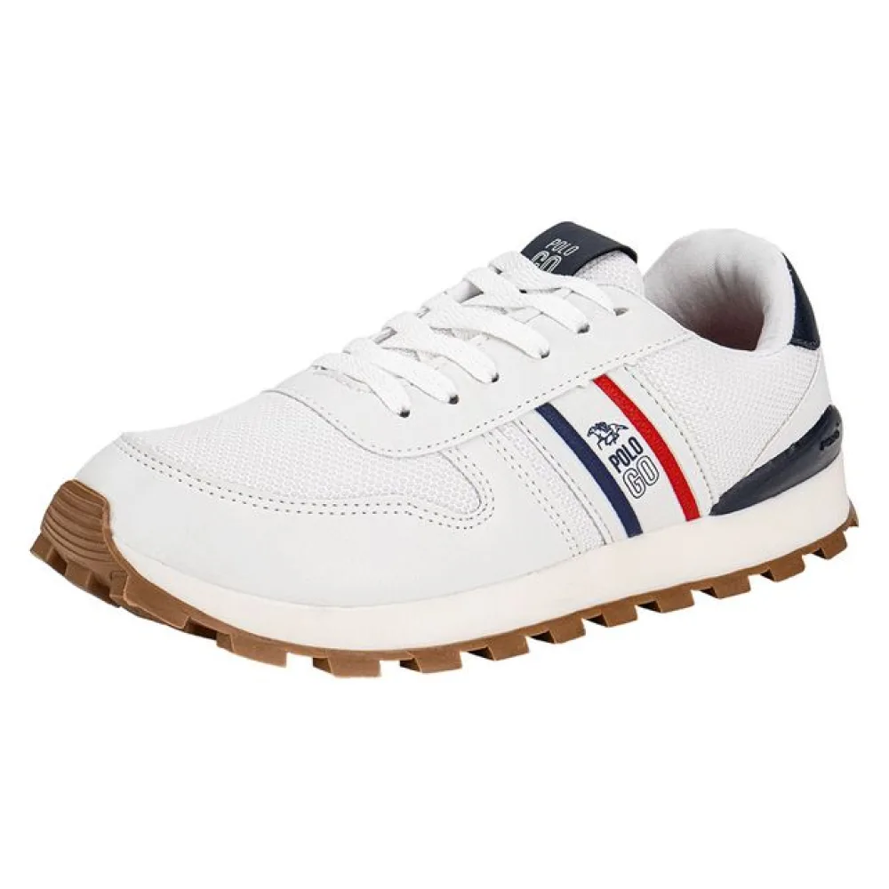 Tênis Masculino Casual Polo Go GO477 BRANCO/AZUL 37