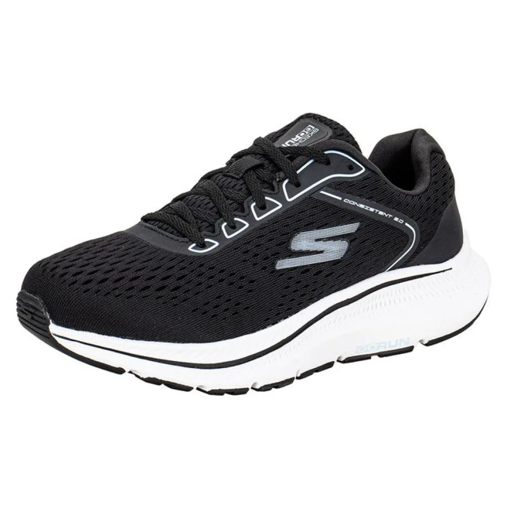 Tênis Feminino Run Consistent 2.0 Skechers 128607BR PRETO/AZUL 34