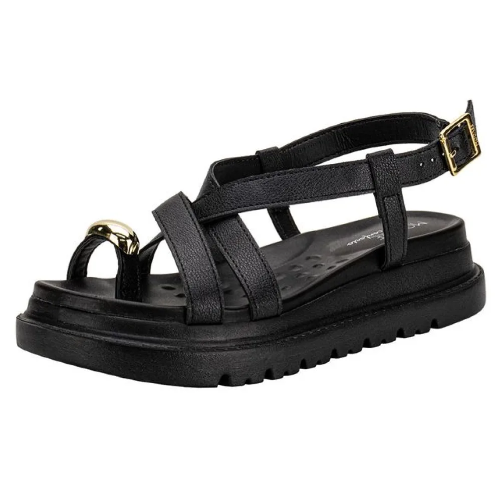 Sandália Feminina Flat Modare 7200107 PRETO 34