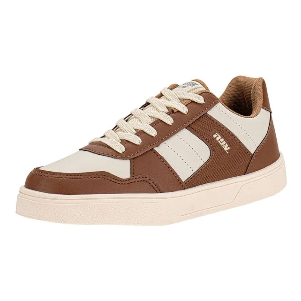 Tênis Masculino Casual Rayon R1710 MARFIM/CARAMELO 38