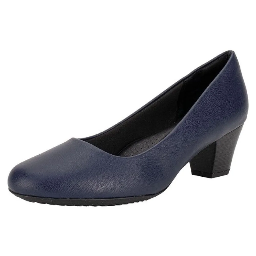 Sapato Feminino Salto Grosso Piccadilly 110120 MARINHO 34