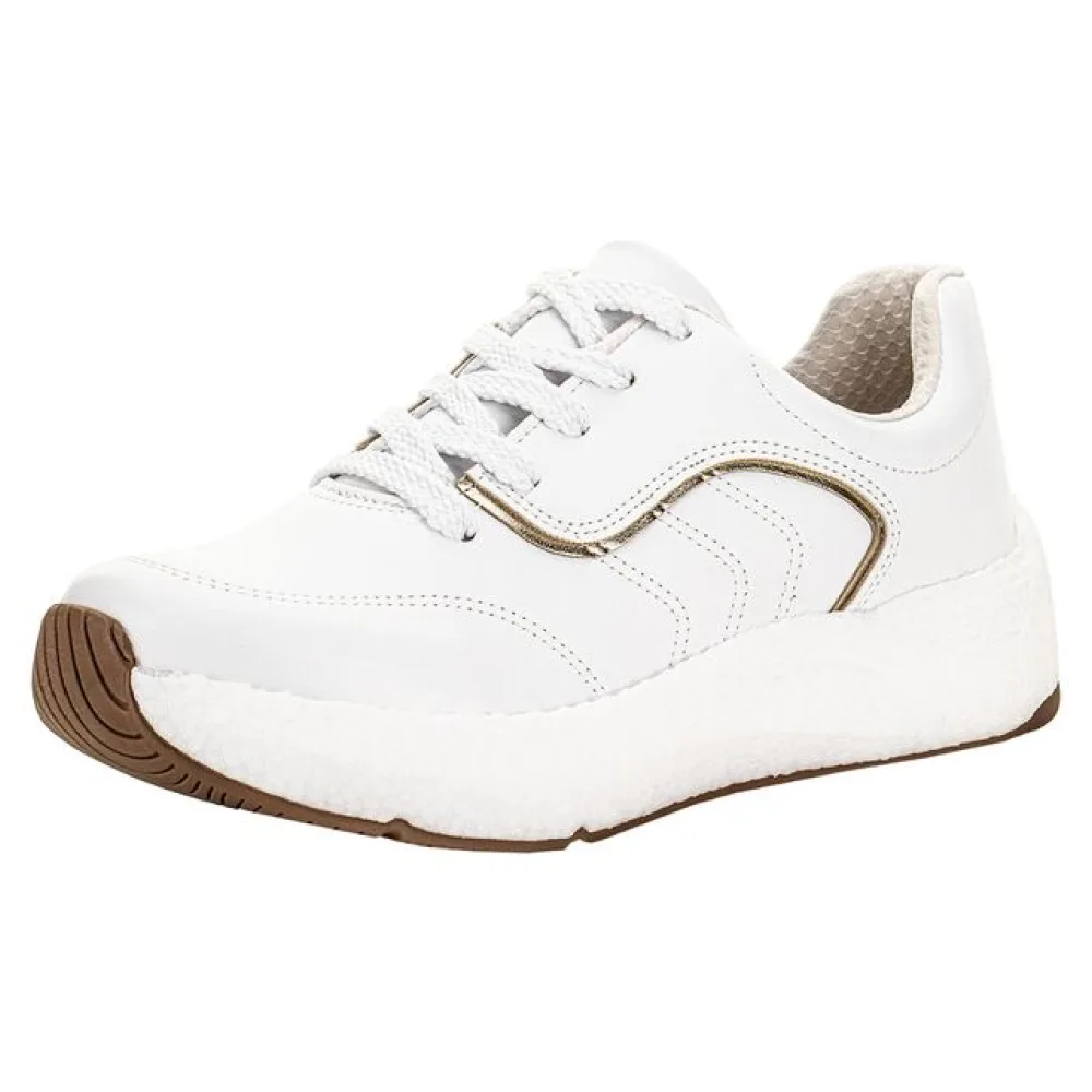Tênis Feminino Casual Beira Rio 4327101 BRANCO/DOURADO 34