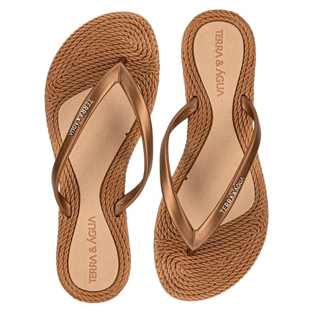 Chinelo Feminino Terra & Água 260902CX BRONZE 34
