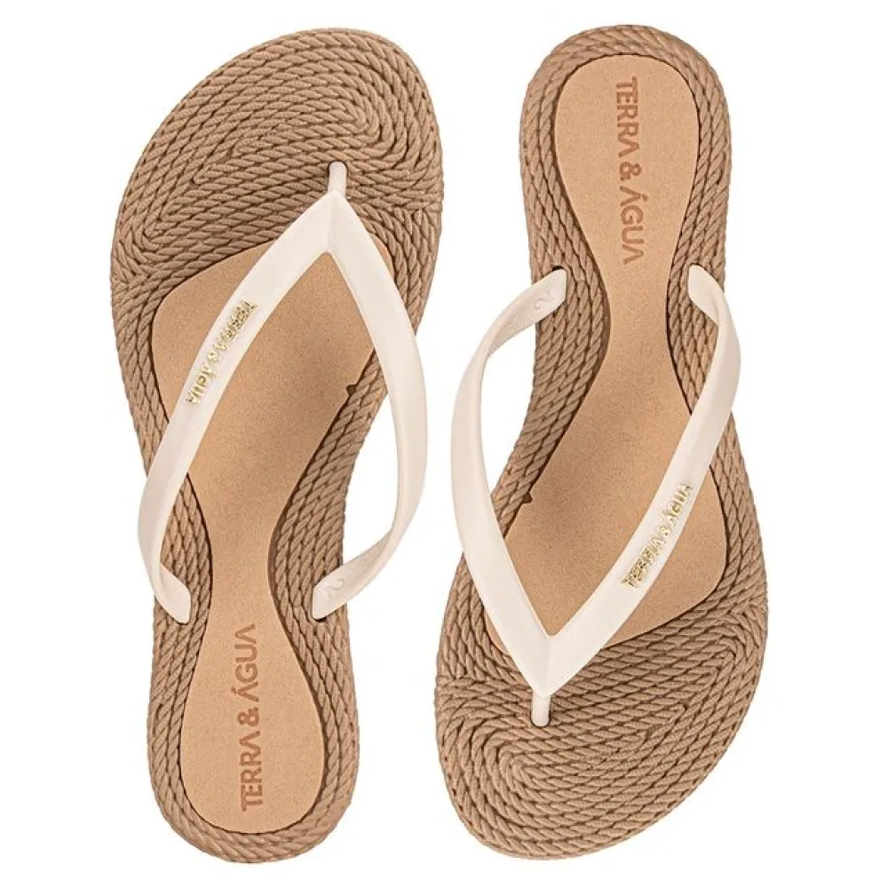 Chinelo Feminino Terra & Água 260902CX MARFIM 34