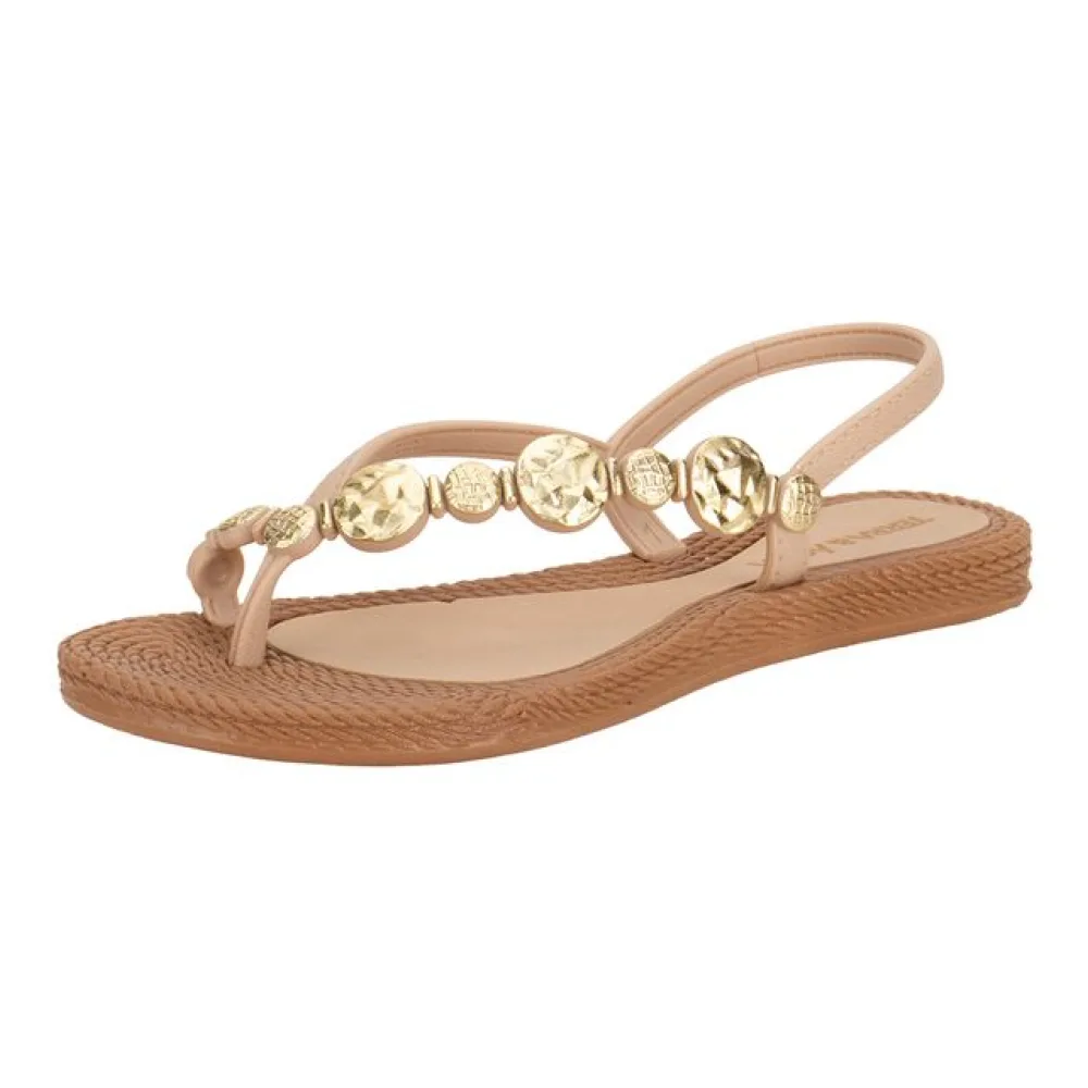 Sandália Feminina Flat Terra & Água 260113 BEGE 34