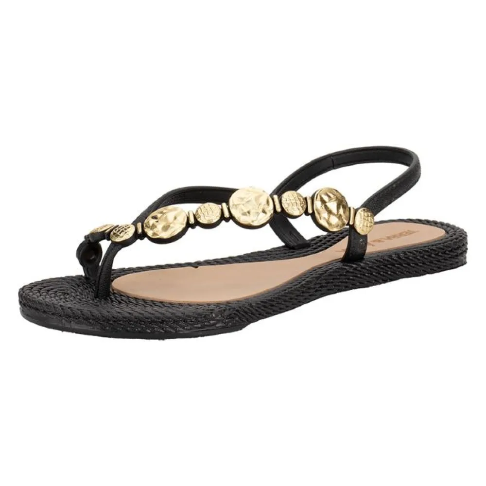 Sandália Feminina Flat Terra & Água 260113 PRETO 35