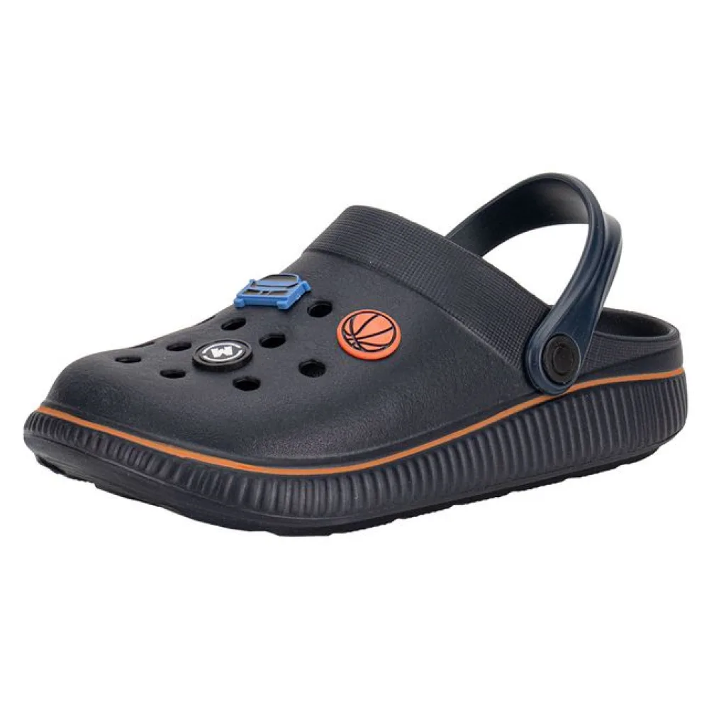 Clogs Infantil Masculino Molekinho 2874202 MARINHO/LARANJA 27/28