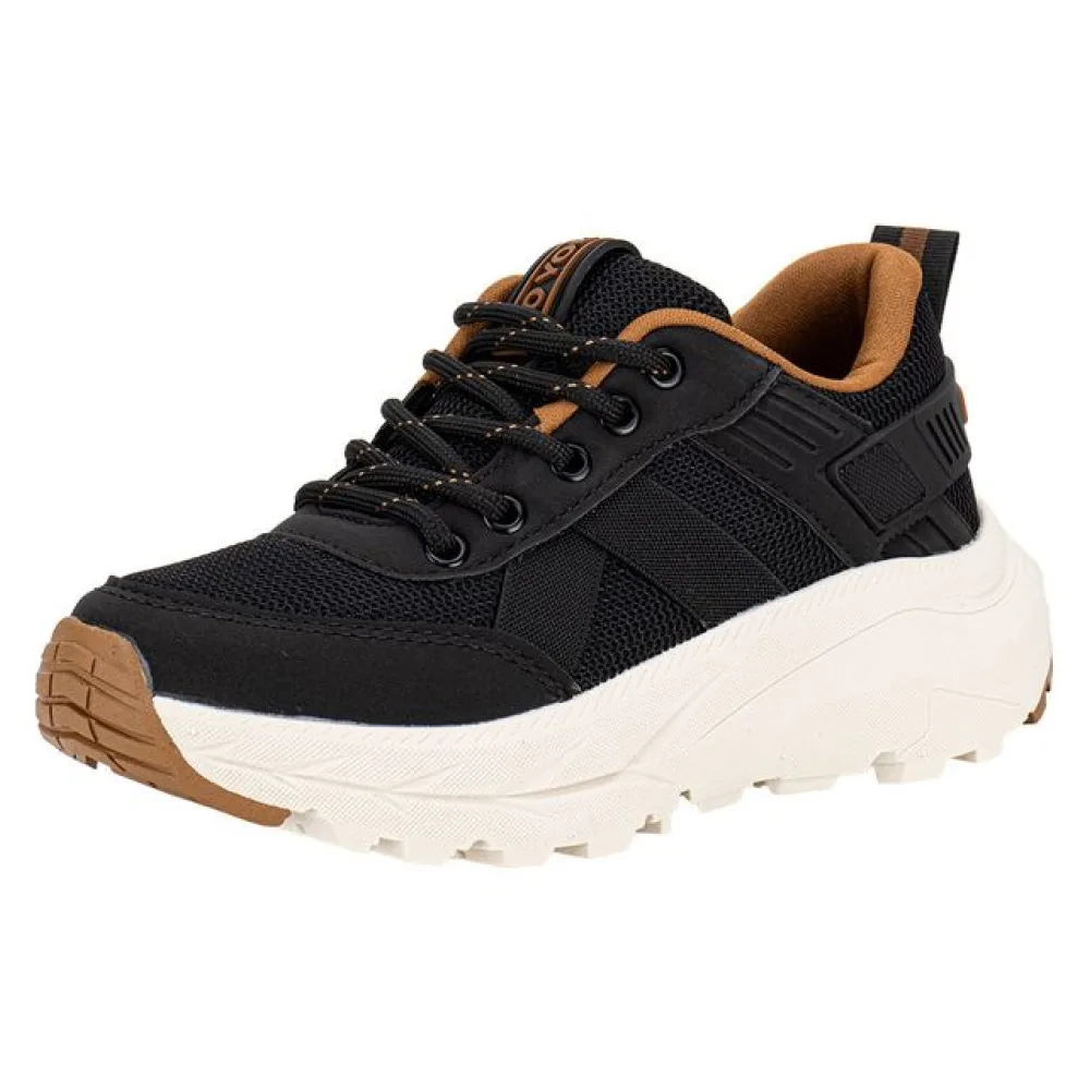 Tênis Infantil Masculino Stones 2 Ollie 800 PRETO/BEGE 28