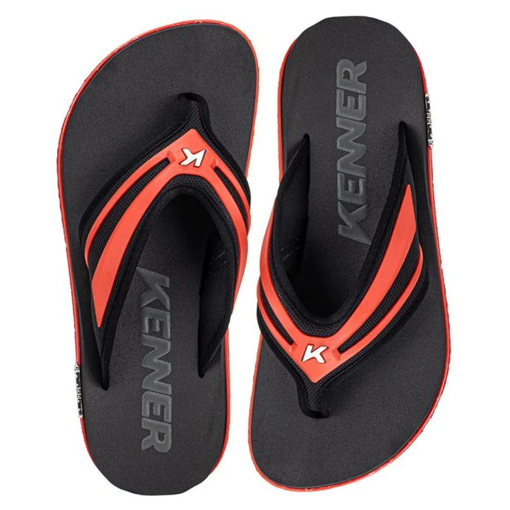 Chinelo Masculino Kivah New Force Kenner DTI PRETO/VERMELHO 38