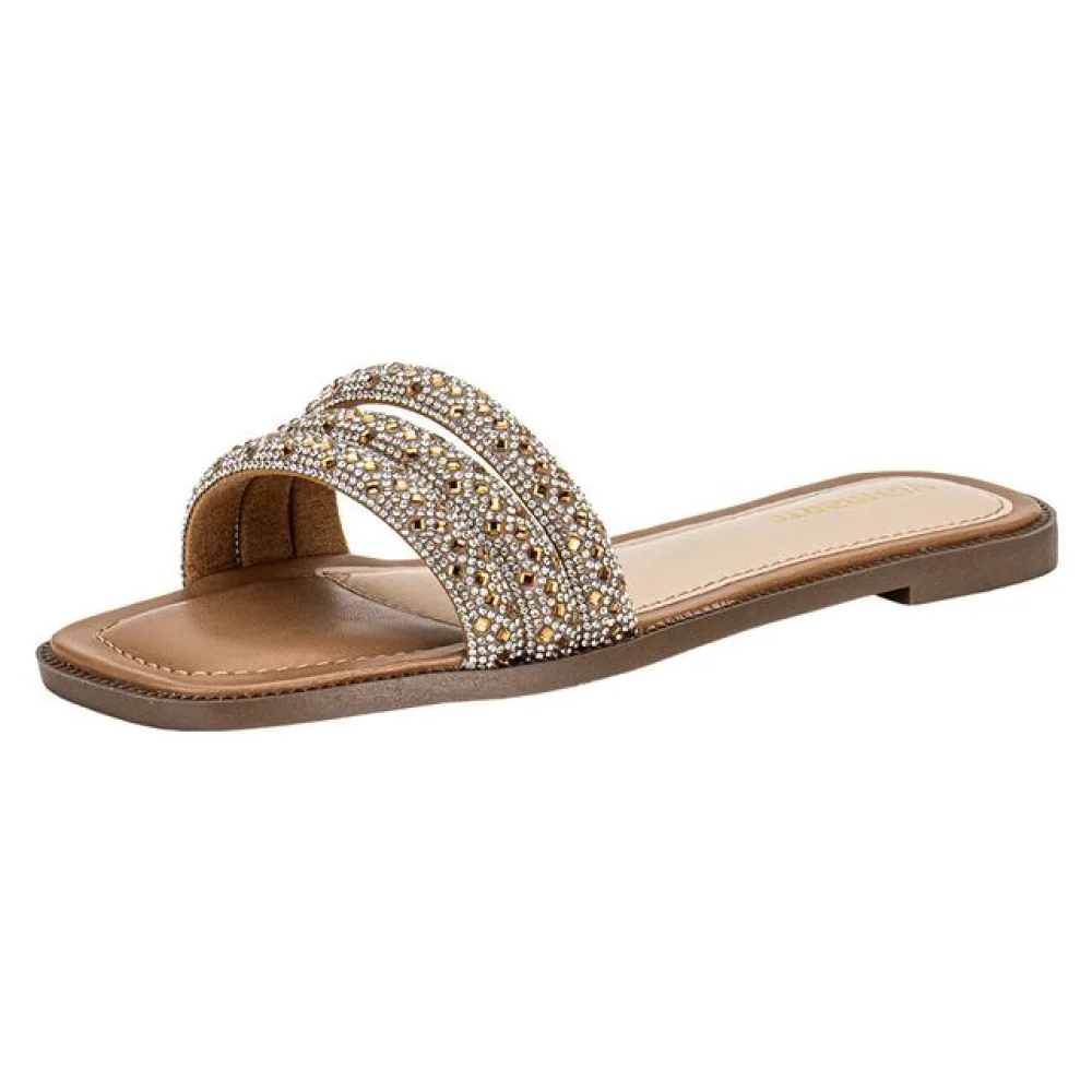 Tamanco Feminino Flat Via Marte 291006 BEGE 34