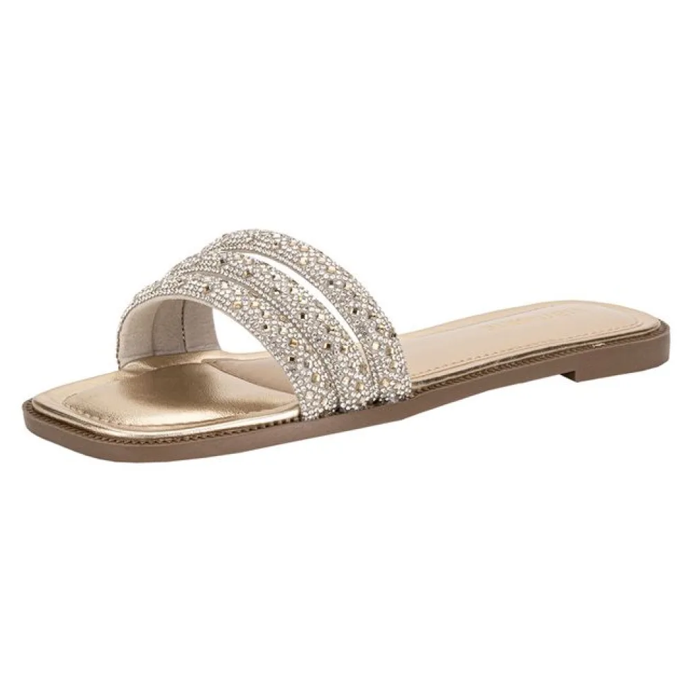 Tamanco Feminino Flat Via Marte 291006 OURO 35