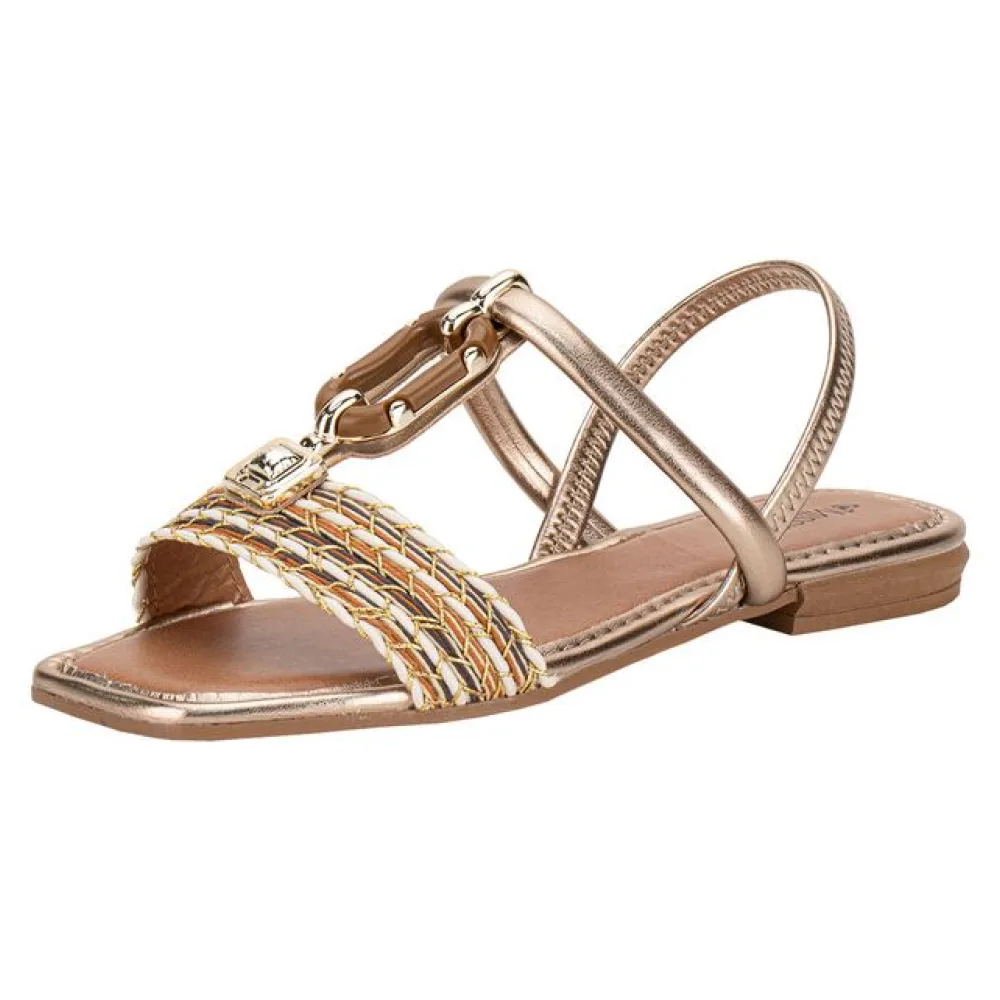 Sandália Feminina Flat Mississipi MF302 CARAMELO 35