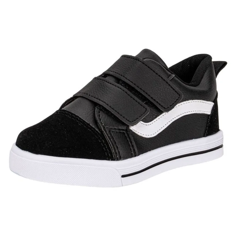 Tênis Infantil Masculino La Via Kids 120208 PRETO/BRANCO 21