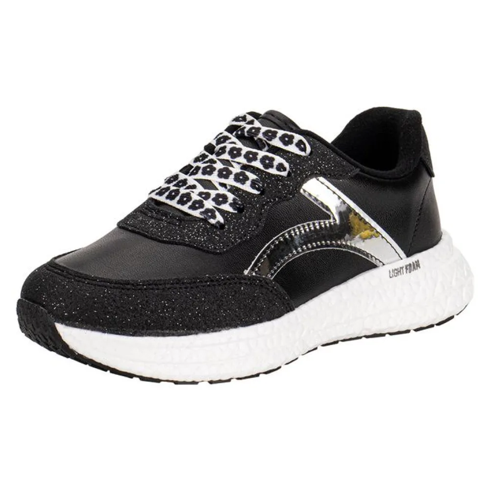 Tênis Infantil Feminino Molekinha 2580109 PRETO/BRANCO 26