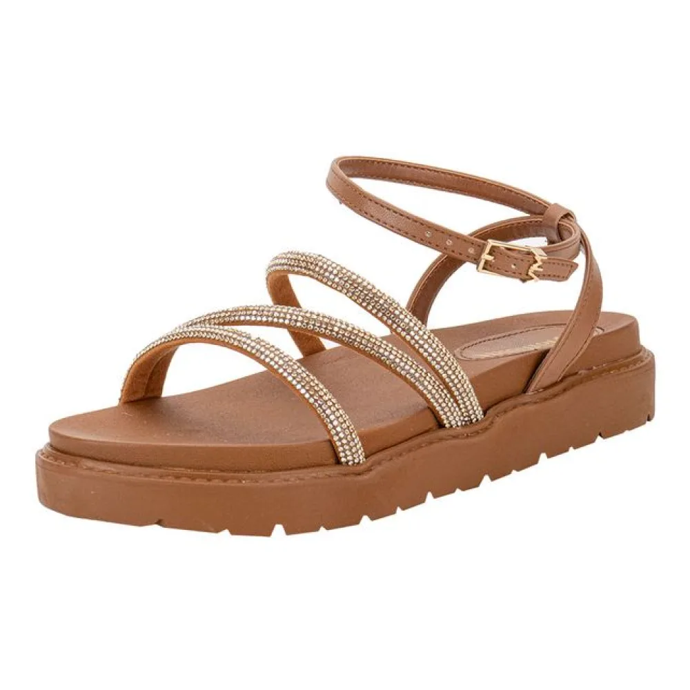 Sandália Feminina Flat Via Marte 176006 CARAMELO 35