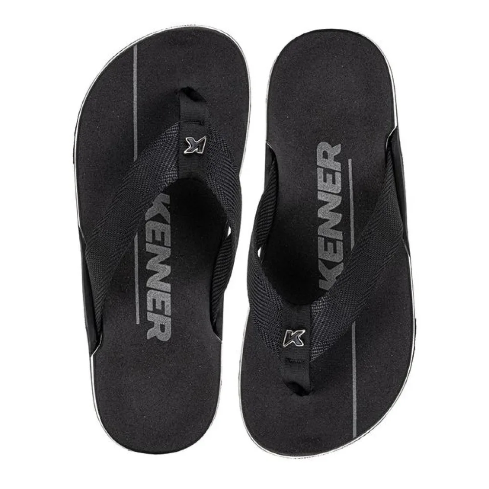 Chinelo Masculino NK6 Kenner EWU PRETO/BRANCO 38