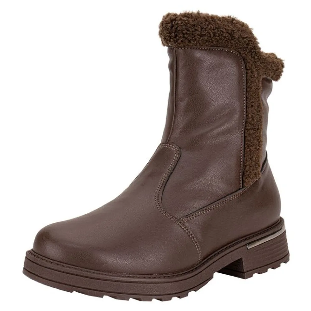 Bota Feminina Cano Baixo Piccadilly 735034 CAFÉ 34