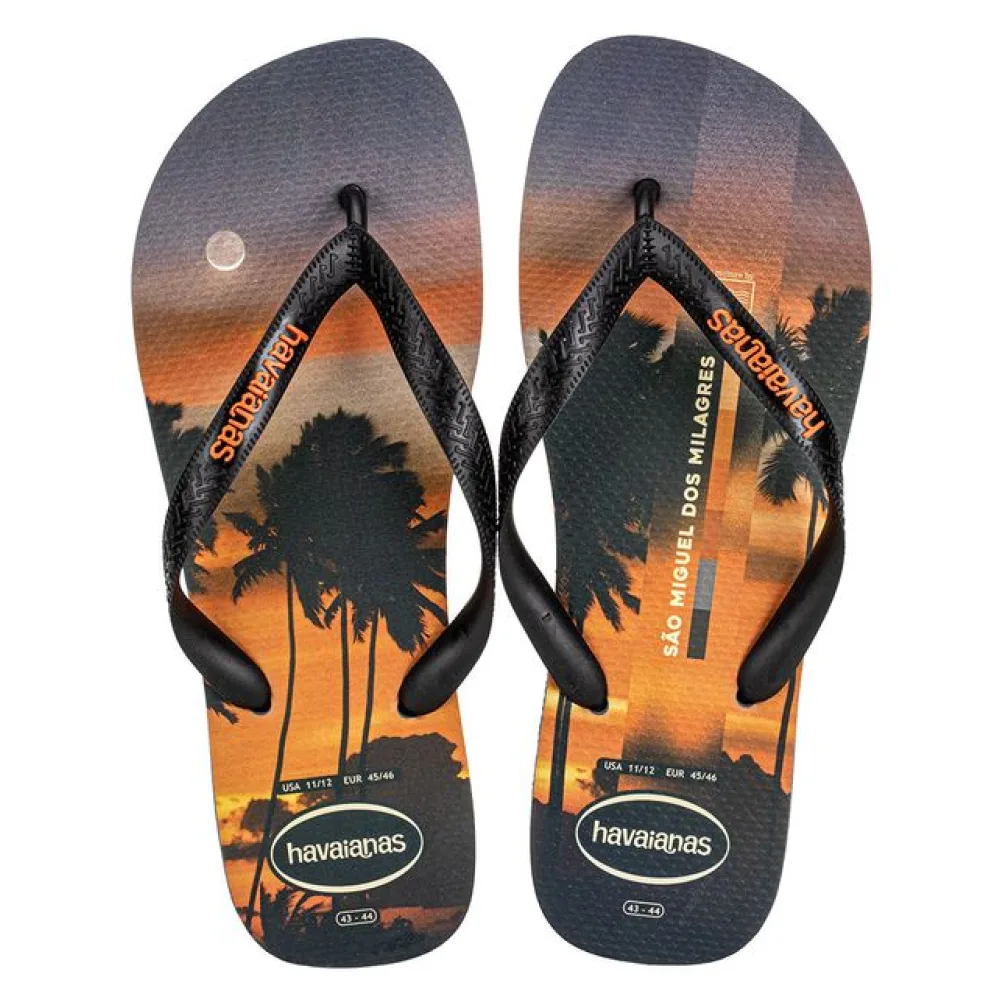 Chinelo Masculino Top Surfer I Havaianas 4149971 PRETO/LARANJA 37/38